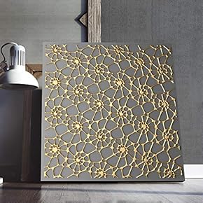 Gold Abstract Painting Artwork for Home Framed