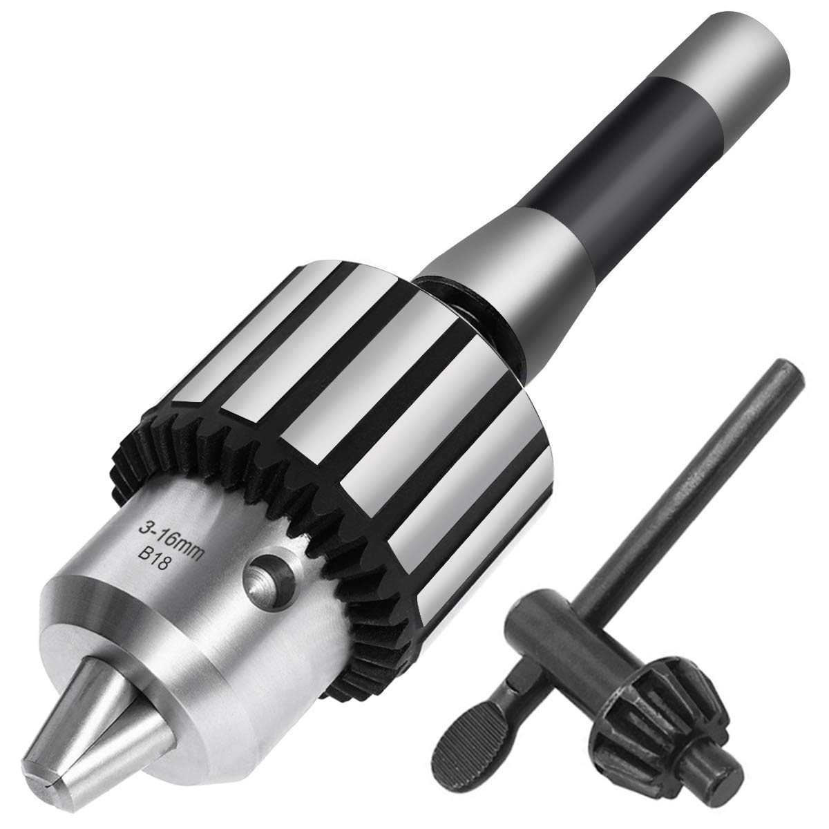 Photo 1 of Earl Diamond Super Heavy Duty Drill Chuck 5/8" Capacity with R8 Shank Precision Integrated & Chuck Jaw Tightening Key (R8-B18)