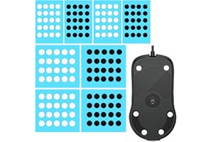 Quafochi 80 Mouse Skates, 6mm & 7mm Black/White Dot Skates for Custom Feel, Smooth Low-Friction Glide with Quiet Sound-Dampen
