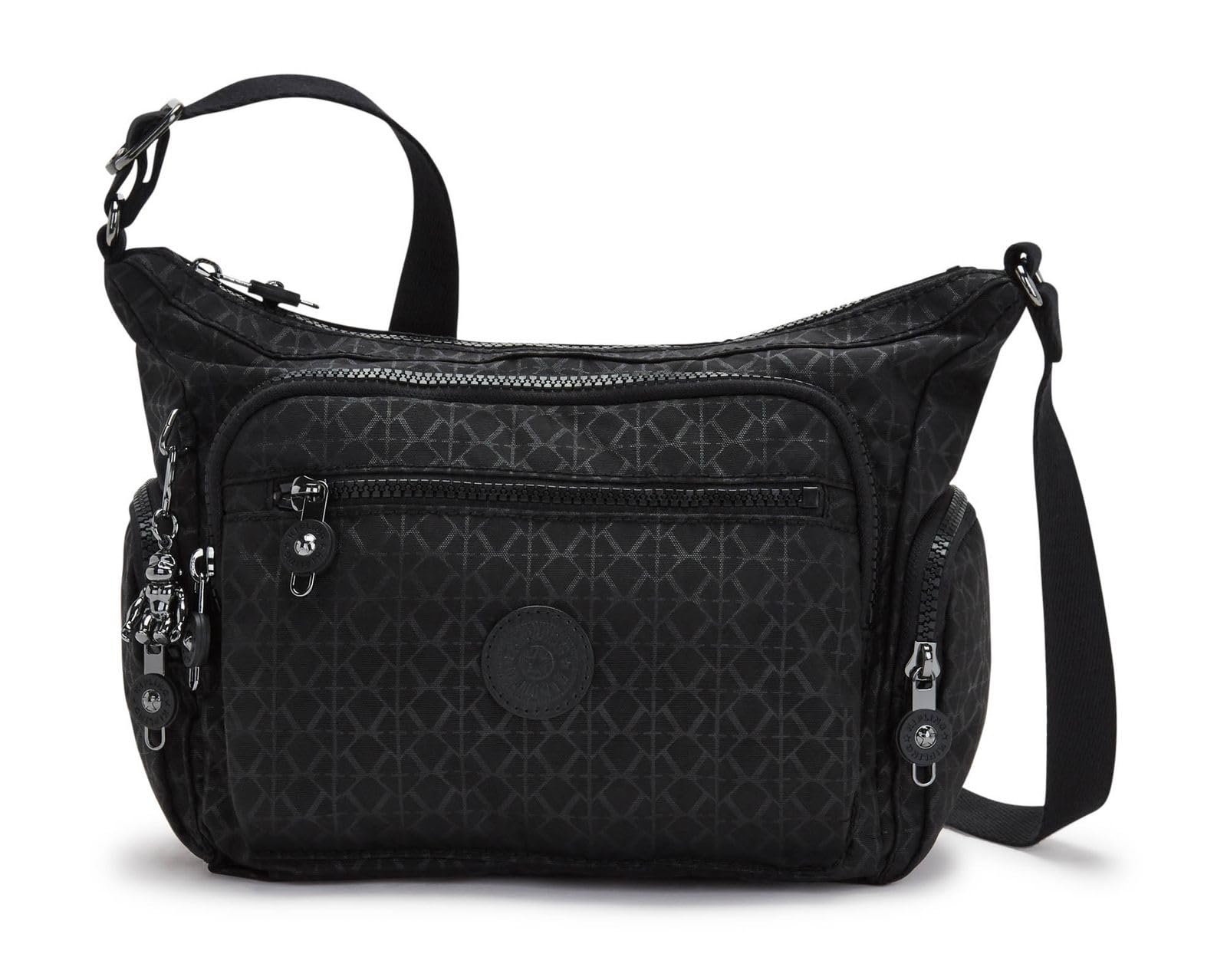 Kipling GABBIE S Small crossbody, Signature Emb (Black) - monkey picked at random