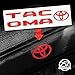 (Gloss Red) Sill Protector Insert Letters Logo Set Vinyl Decals for 4 Doors TOYOTA TACOMA 2016 2017 2018