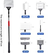 boxtech 6 in 1 Aquarium Cleaning Kit Adjustable Telescopic Handle view 3