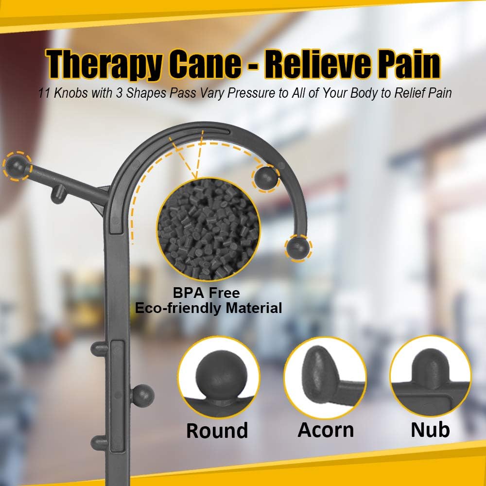 Sokiss Self Trigger Point Back Massager - Therapy Massage Tool for Lower Back Massage, Neck Massage, Shoulder Massage, Myofascial Release - Deep Muscle Self Massage Hook: Health & Personal Care
