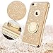OCYCLONE iPhone 6s Case, iPhone 6 Case, Cute Glitter Luxury Bling Diamond Rhinestone Bumper with Ring Grip Kickstand Protective Thin Girly Gold iPhone 6s Case/iPhone 6 Case for Women Girl - Gold
