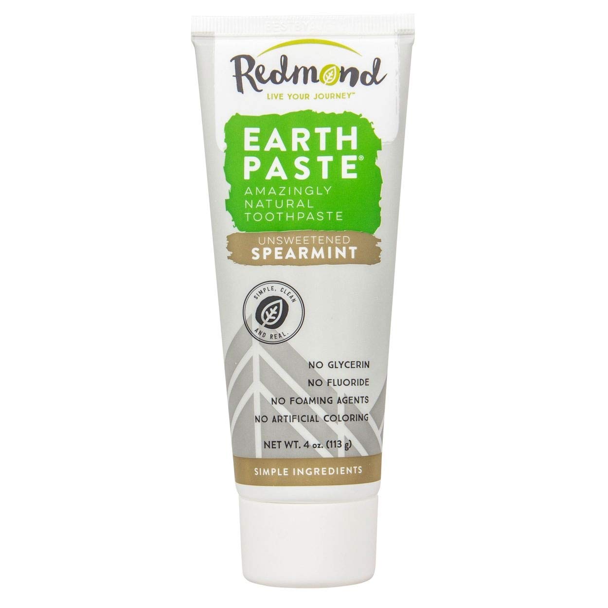 Redmond Earthpaste Natural NonFluoride Spearmint Flavored Toothpaste