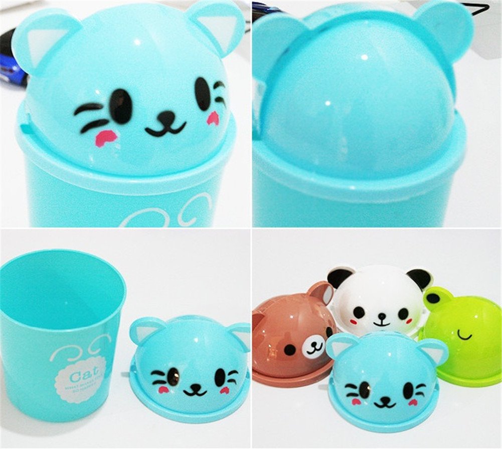 Cerdo Rojo JUNGEN Papeleras de Escritorio con Forma Animal de Dibujos