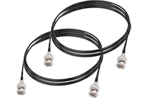 Superbat 3G/6G SDI Cable 6ft 75 Ohm BNC Jumper RG179 Thin Coaxial Cable for Camera Monitor Switcher,Support HD-SDI/3G-SDI/4K/8K Video Camera Wire (Black,2-Pack)