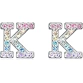 Women Initial Letter Stud Earrings,Alphabet Number Earrings Gifts Jewelry for Women