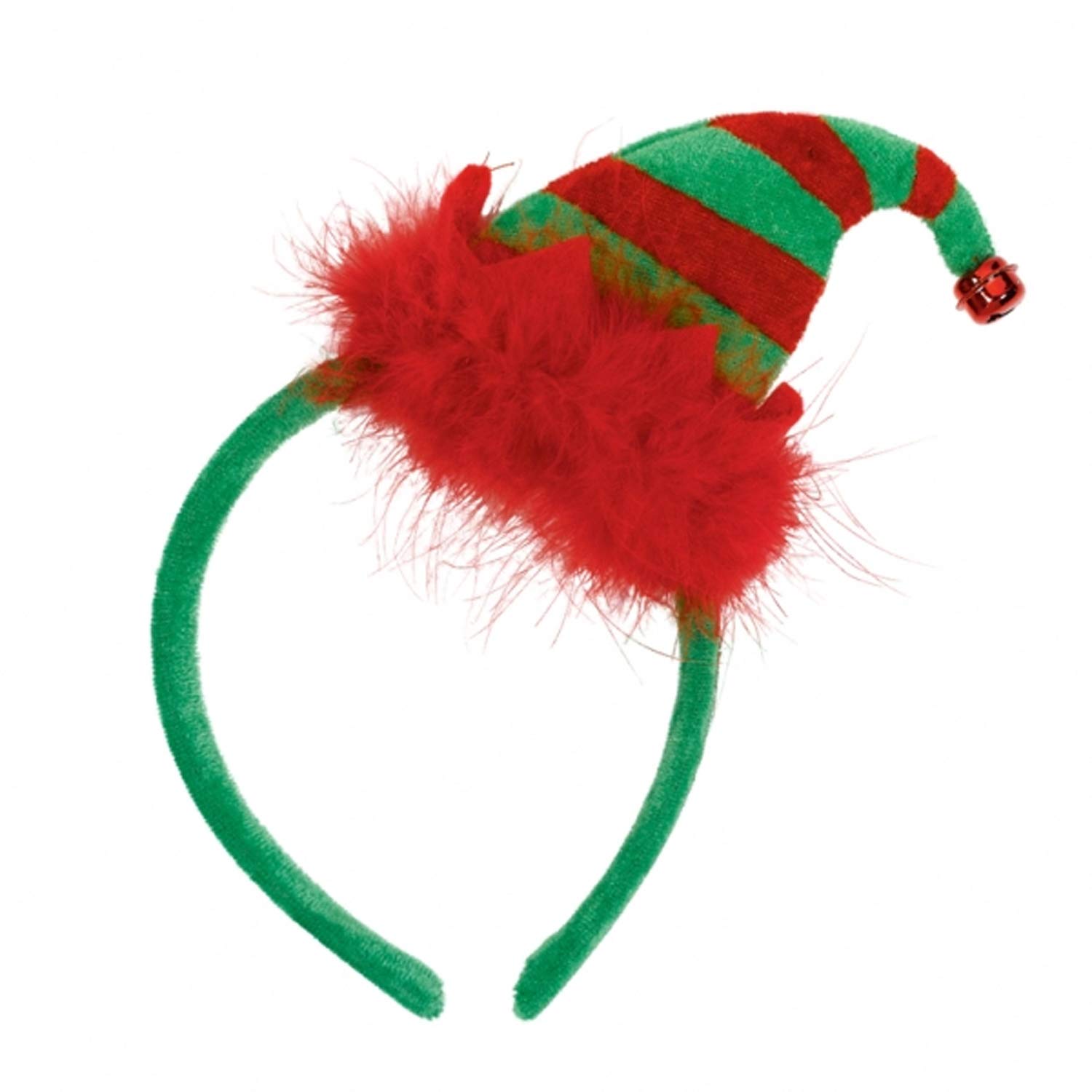 Amscan 318719 - Red & Green Mini Elf Headband Christmas Fancy Dress Accessory - 23cm x 13 cm