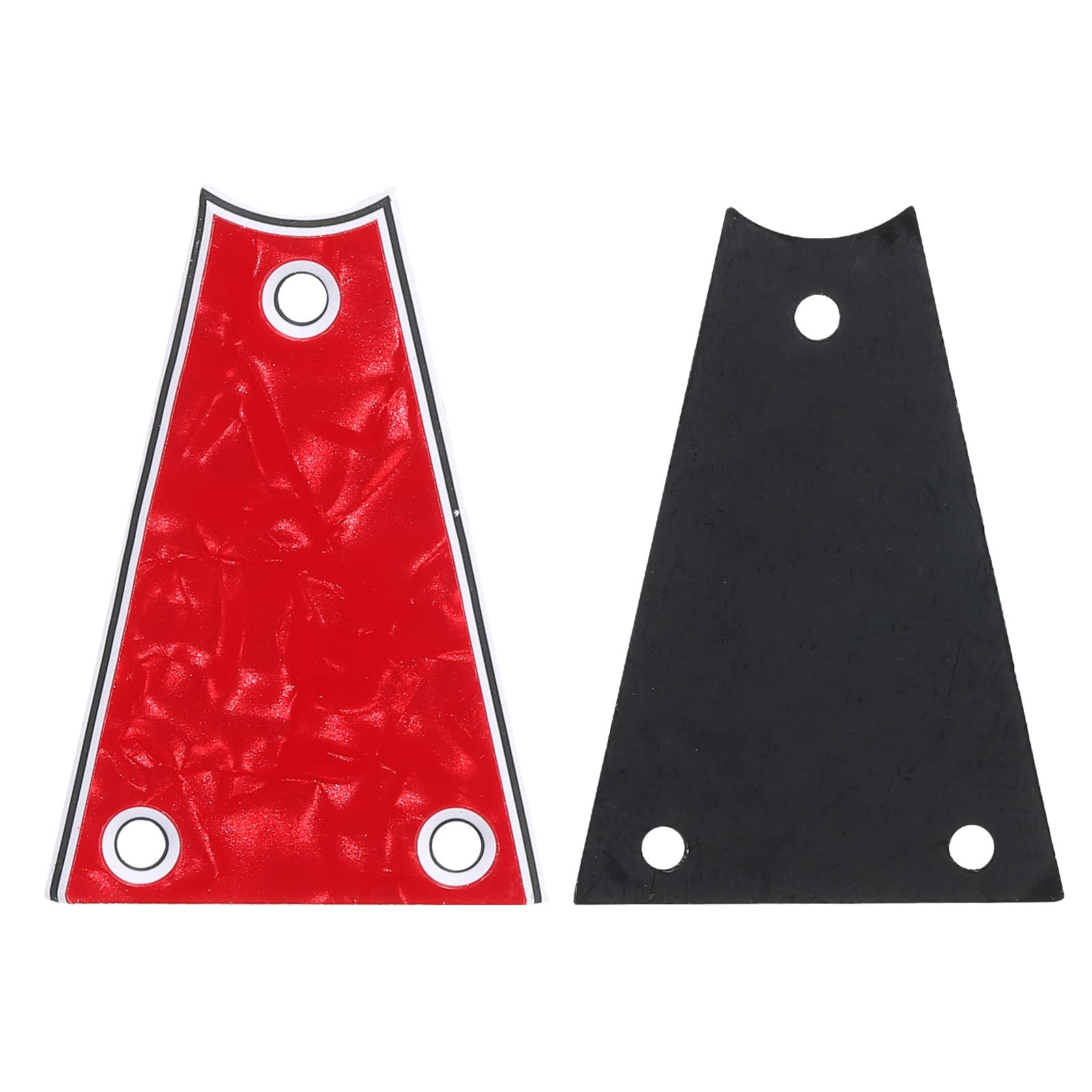 PATIKIL Guitar Rod Cover Plate 3 Holes Red for Electric Guitar Bass Accessory 2pcs
