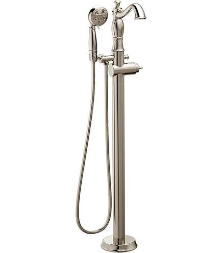 Delta Freestanding Tub Faucet with Hand Held Shower, Brushed