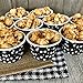 Candy/Nut Mini Baking Paper Treat Cups - Black Silver White - Polka Dot - 48 Pack