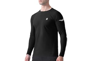 Roadbox Mens UPF 50+ Swim Shirt, Long Sleeve Sun Protection Rash Guard, Slim Fit Fishing Shirts for Beach Surfing Hiking