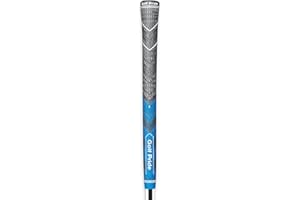 Golf Pride MCC Plus4 Golf Club Grip - All-Weather Hybrid Grip with Larger Lower Hand - Brushed Cotton Cord & Pebbled Texture - Blue