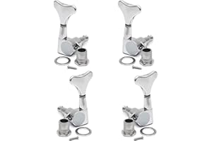 4Pcs Bass Guitar Tuner Pegs(2L2R),Buttons Guitar Parts for Precision Bass and Jazz Bass,1:19 Ratio Headstock Sealed Tuning Ke