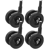 Homoyoyo Baby Walker Wheels 4Pcs Stroller Wheels Replacement Stroller Caster Black PP Material Swivel Stem Quiet Wear-Resistant Detachable for Infant Trolley Easy Install for Baby Trolley Walk