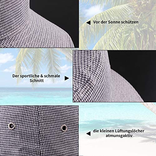 SMONTER Fischerhüte Bucket Hat Baumwolle Unisex Faltbar Anglerhut Sommerhut Hut for Damen Herren Wandern Camping Reisen… – Bild 4