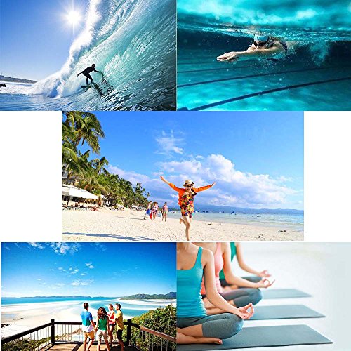 JACKSHIBO Men Women Quick-Dry Water Skin Shoes Aqua Socks Water Sports Swim Surf Yoga Exercice Beach Black 5.5-6.5 M US Women/4-5 M US Men