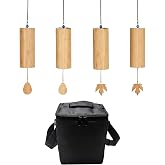 Wind Chime Set of 4 Elements, Included Portable Storage Box | Hand Tuned 4 Season Tones (Verdant,Solstice,Harvest,Hearth) , Perfect for Home Yard and Outdoor Decoration