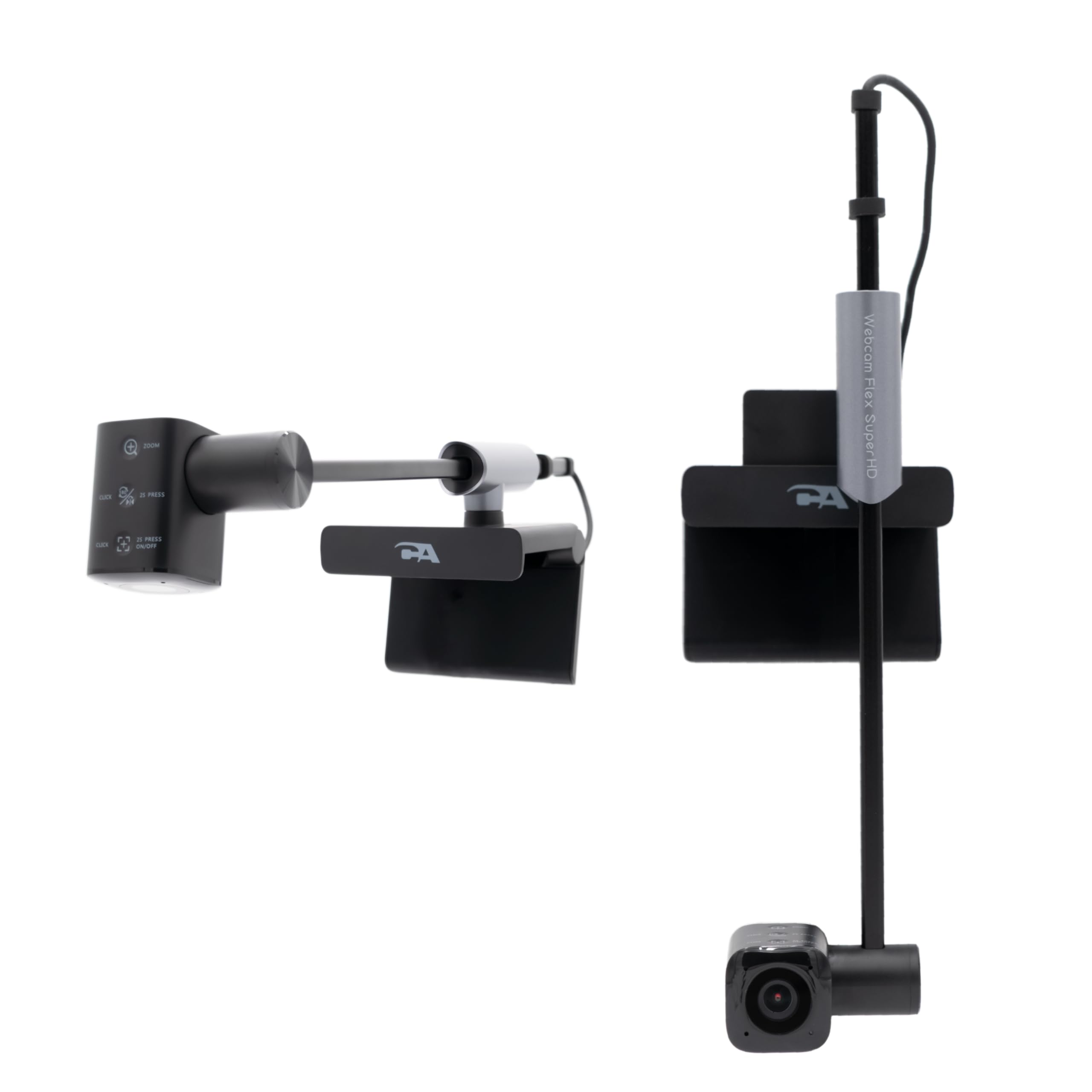 Photo 1 of CA Essential Webcam Flex (WC-Flex) – Multi-function HD webcam with three mounting positions, Center View for better eye contact, Table View for desktop sharing and Traditional View on top of a monitor