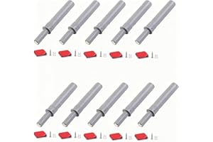 bjsdkff 10PCS Magnetic Push Latches for Cabinet Push to Open Door Latch, Gray Soft Quiet Close Closers, Plastic Damper Buffer Push for Kitchen Drawer Door