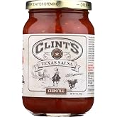 Clint's Texas Salsa Chipotle, 16 oz &ndash; Smoky Chipotle Salsa with Roasted Peppers &amp; Tomatoes | Low Sodium | Made with Natural Ingredients | Gluten Free | Medium Heat