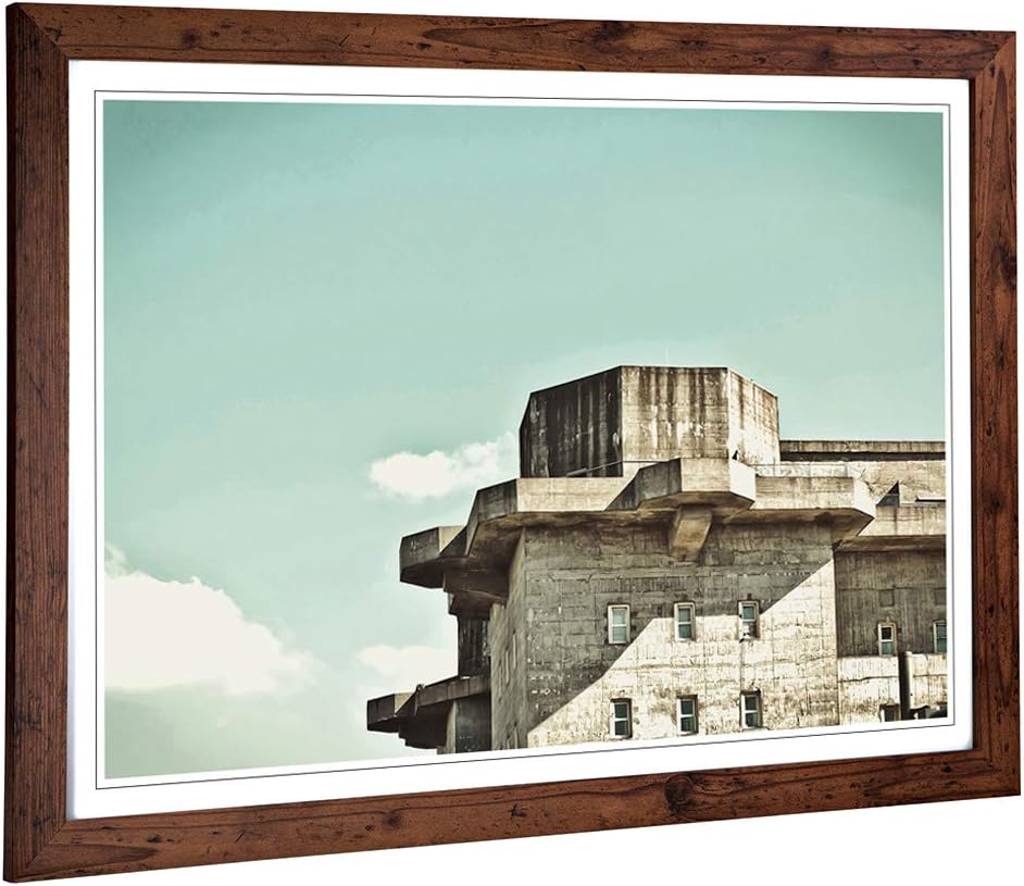 Big Box Art Framed Print of Architecture Bunker House Design Wall Art