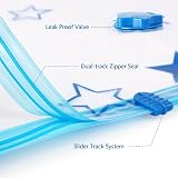 UOUNE Vacuum Storage Bags 6 Combo 2 Jumbo 2 Large 2 Medium Airtight Valve view 3
