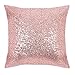 PONY DANCE Sequin Throw Pillow Cover - Luxurious Sequins Cushion Cover Pillowcase for Party/Christmas Including Invisible Zipper Design No Insert, 18 Inches (45 x 45 cm), Pink, 1 Cover Pack
