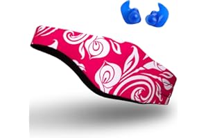Qshare Swimming Headband & Silicone Earplugs – Best Design Ear Band to Protect Swimmer's Ears, Doctor Recommended to Keep Water Out and Earplugs in, 2 Sizes for Toddlers & Adults…