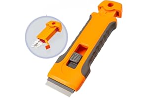 Razor Blade Scraper Tool with 5pcs Extra Blades, Cleaning Razor Scraper, Glass Top Stove Scraper for Oven Door, Cooktop Scrap