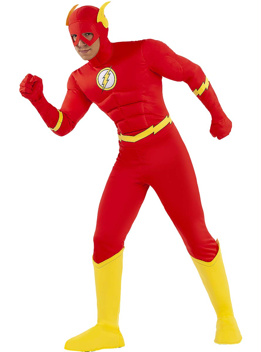 Funidelia | Flash costume 100% OFFICIAL for man size S Superheroes, DC Comics, Justice League, costume accessory - Fun costumes for your parties
