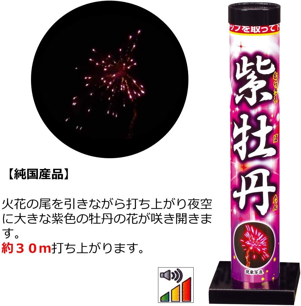 Amazon 打上花火 単品花火 紫牡丹 むらさきぼたん 打ち上げ花火 おもちゃ
