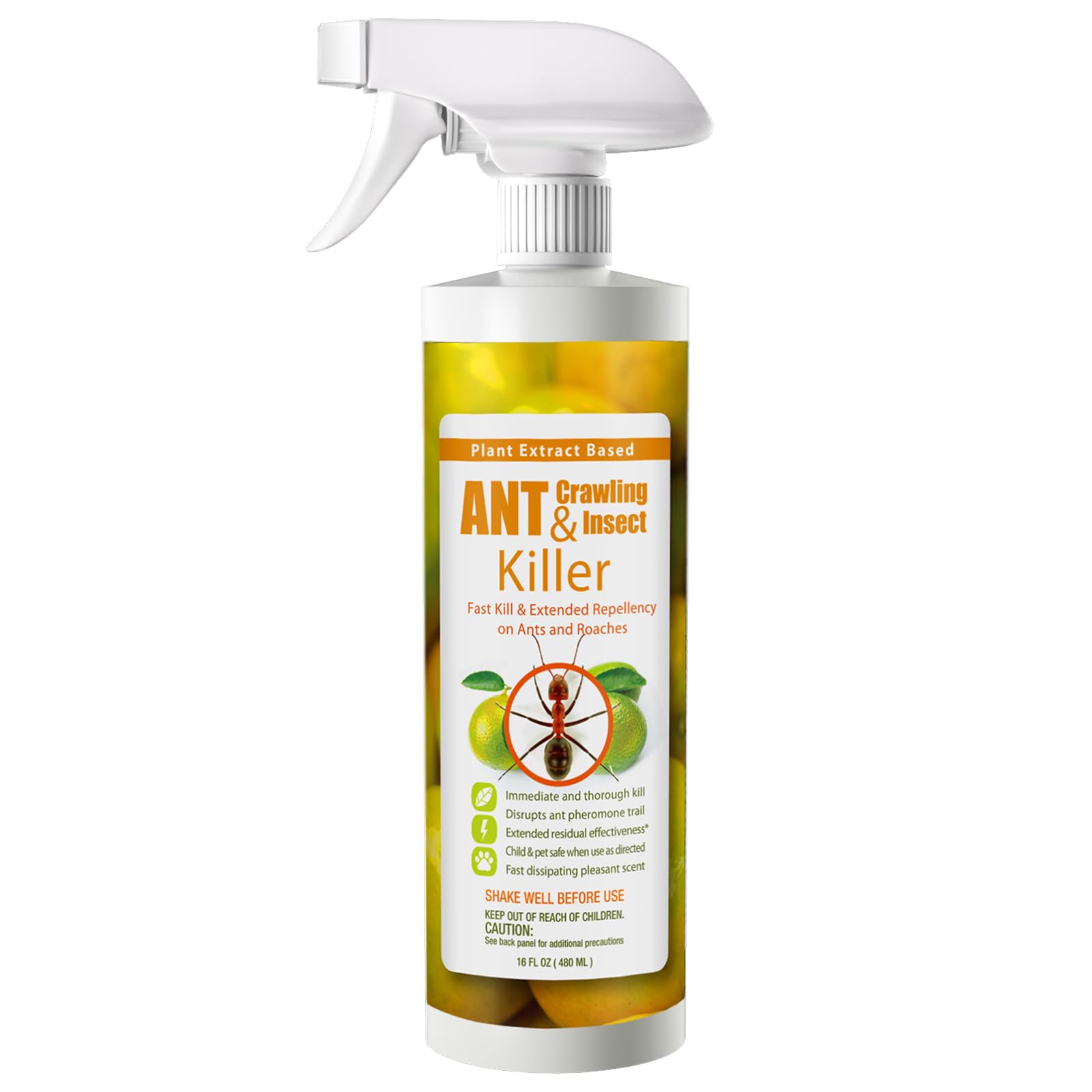 Photo 1 of EcoVenger Ant Killer & Crawling Insect Killer (Citrus Scent) 16 oz, Kills Fast in Minutes, Also Kills Spiders, Centipedes & More, Repels with Residual, Natural & Non-Toxic, Safe for Children & Pets
