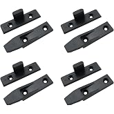 HJGarden 4Set Black Keku Suspension Fittings Quick Fitting Furniture Panel Joint Bracket Fast Installation Push-On Clip for Roman Column, Wall Clamping, partition Wall, Cabinet Panels