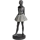 Grace4Joy Ballerina Figurine, 8.5 inches Ballet Girls Dancing Statue Vintage Home Decor, Hand Painted Resin Bronze Sculpture Ballerina Gifts for Dancers