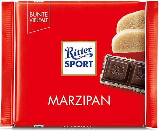 Ritter Sport Marzipan Chocolate 5 X 100g Amazon Co Uk Grocery