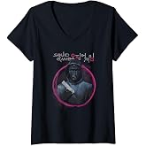 Squid Game Front Man Portrait V-Neck T-Shirt