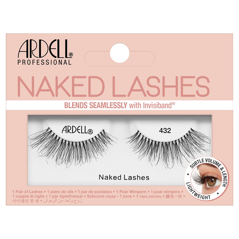 Ardell Naked Lashes 432 False Eyelashes, Medium Volume and Length, Vegan Friendly, 1 Pair (Pack of 1)