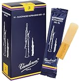 Vandoren SR233 Sopranino Sax Traditional Reeds Strength 3; Box of 10, Black