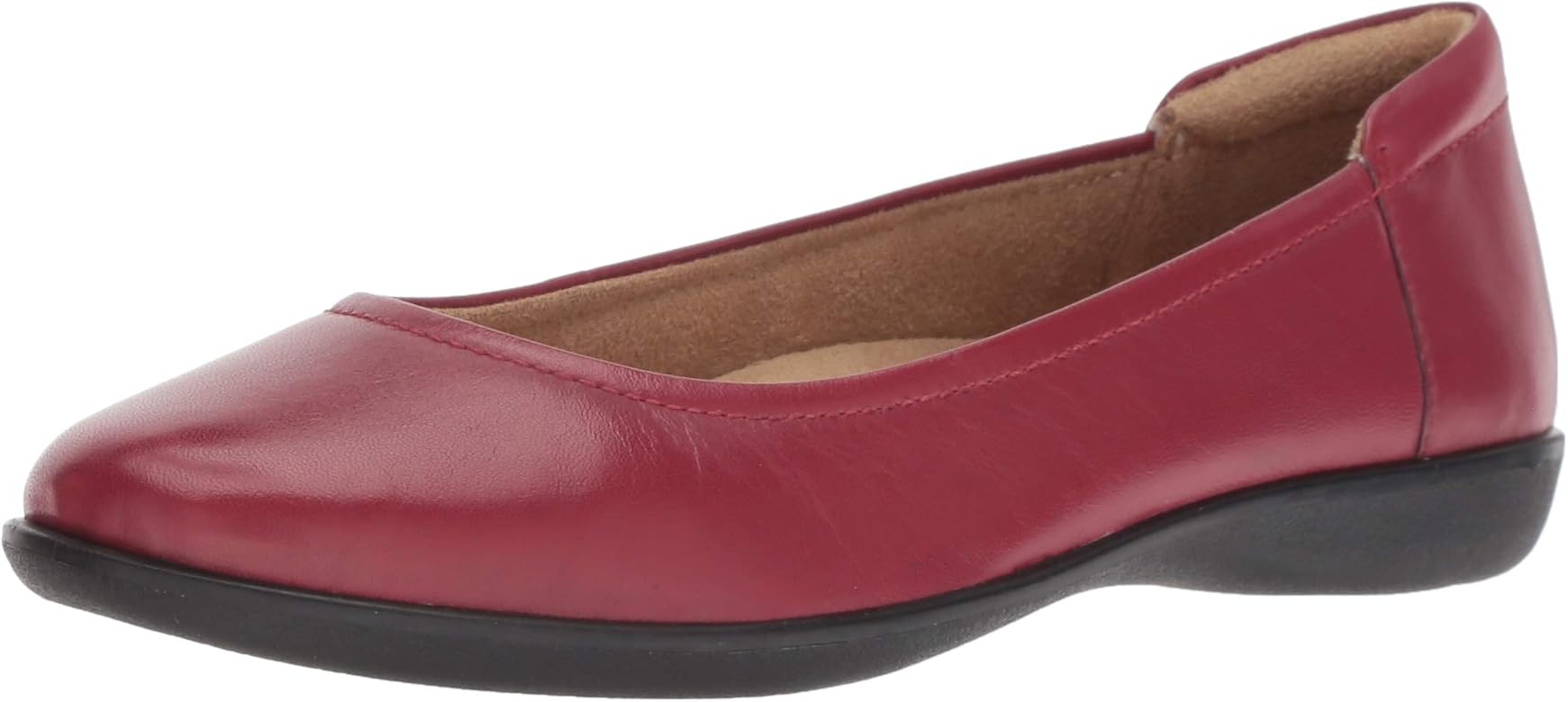 naturalizer red flat shoes