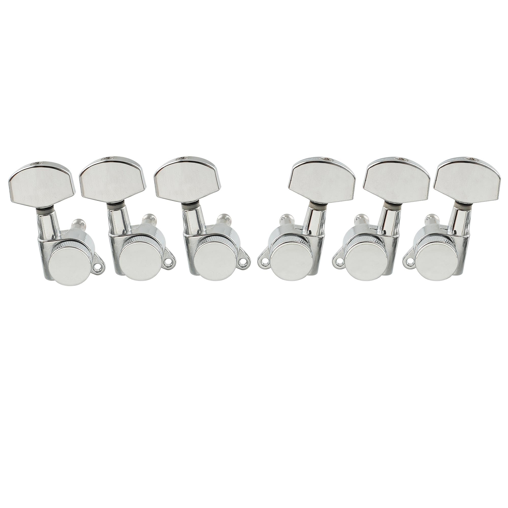 Musiclily Pro 3R3L Guitar Locking Tuners Machine Heads Tuning Pegs Keys Set for Les Paul Style Electric or Acoustic Guitar, Chrome
