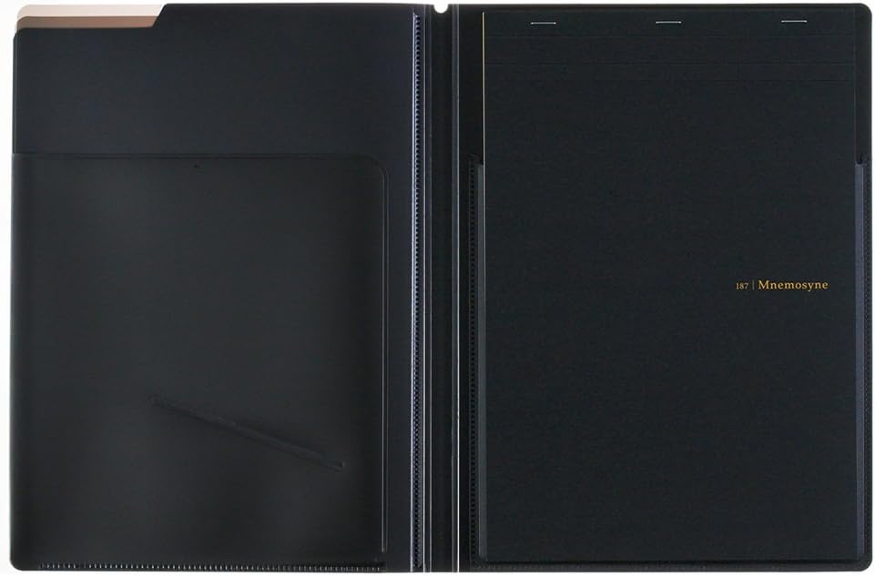 MNEMOSYNE HN187FA A4 Notebook with Folder,Black - Image 3