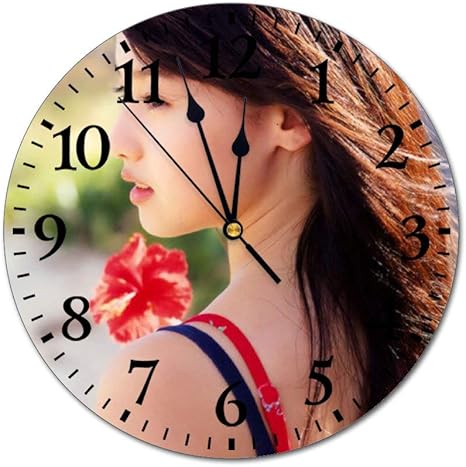 Amazon 佐々木エリカpvc壁時計25 Cmサイレント非カチカチキッチン リビングルーム ベッドルーム オフィス 子供部屋のモダンなスタイリッシュなクォーツ時計 置き時計 掛け時計 オンライン通販