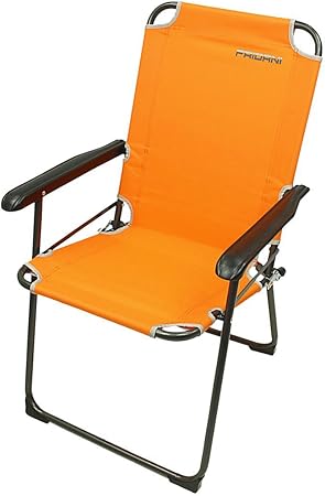 Fridani Campingstuhl Gco 9 Orange Klappstuhl Mit Armlehnen Max 110 Kg Bequem Stabil Klappbar Amazon De Sport Freizeit