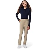 French Toast Girls' Pull-On Straight Fit Stretch Twill Pant