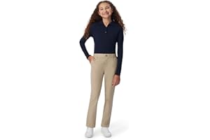 French Toast Girls' Pull-On Straight Fit Stretch Twill Pant