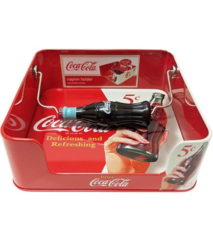 Amazon.com | The Tin Box Company Coke Straw Holder Tin with 20