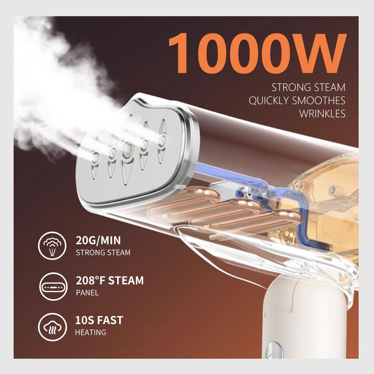 1000w travel garment steamer handheld mini steam iron