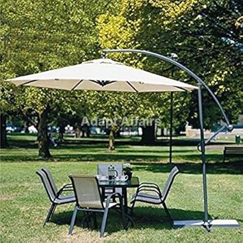 Invezo Impression Luxury Side Pole Heavy duty Umbrella-Garden Umbrella/Patio Umbrella/Outdoor Umbrella with Base